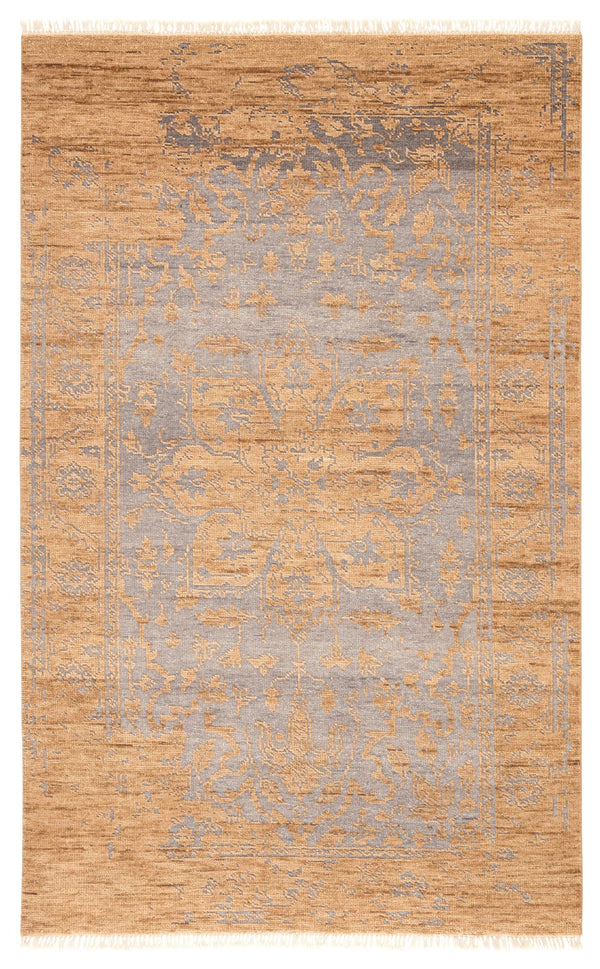 Jaipur Living Abington Hand-Knotted Medallion Tan/ Gray Area Rug - Modern Rug Importers