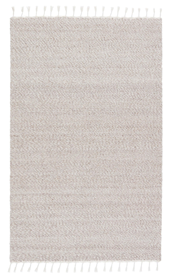 Jaipur Living Adria Indoor/ Outdoor Solid Cream/ Gray Area Rug - Modern Rug Importers