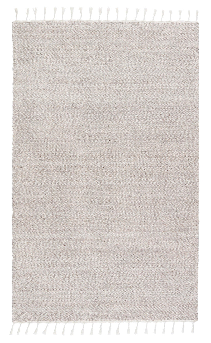 Jaipur Living Adria Indoor/ Outdoor Solid Cream/ Gray Area Rug - Modern Rug Importers