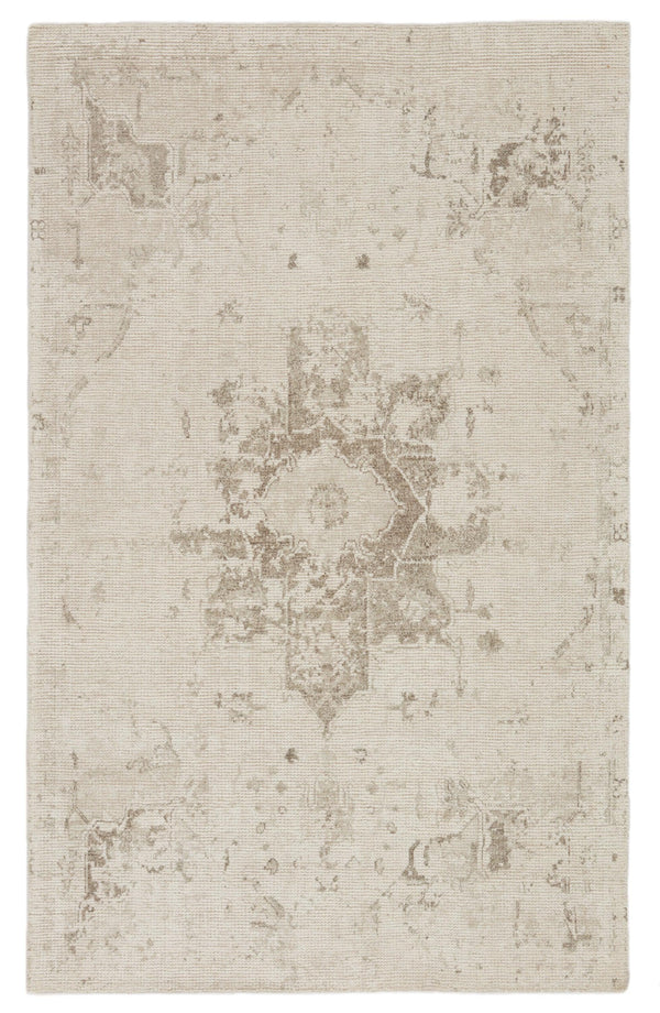 Barclay Butera by Jaipur Living Canyon Handmade Medallion Ivory/ Light Gray Area Rug - Modern Rug Importers