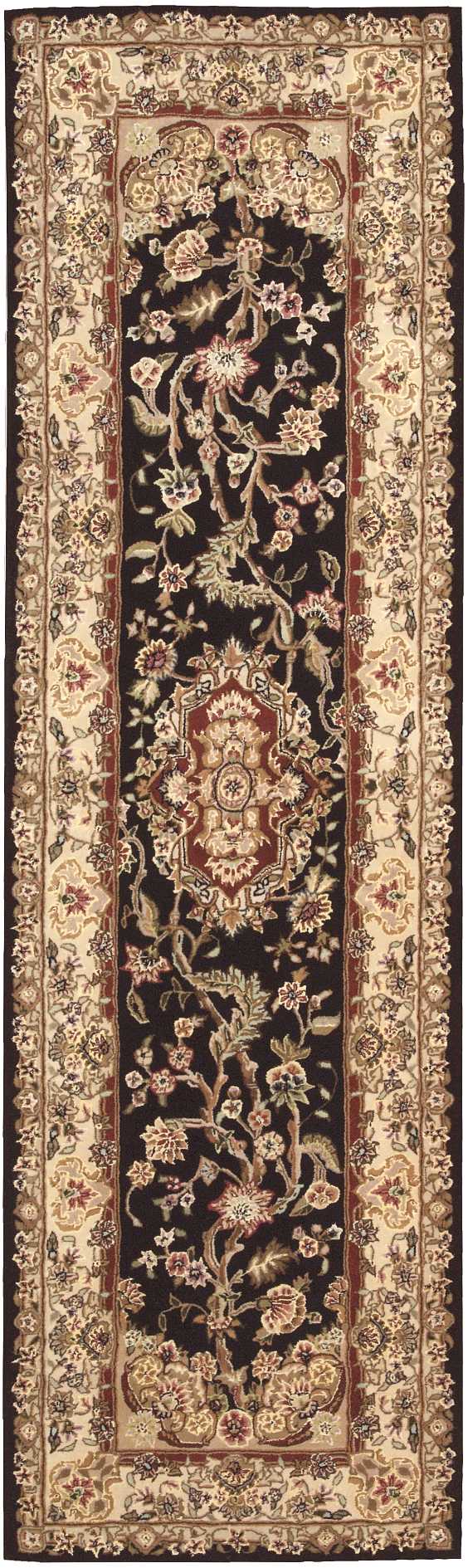 N N 2000 Black Traditional Indoor Rug