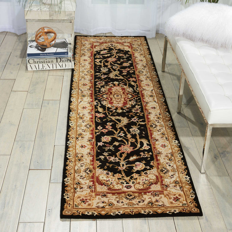 N N 2000 Black Traditional Indoor Rug