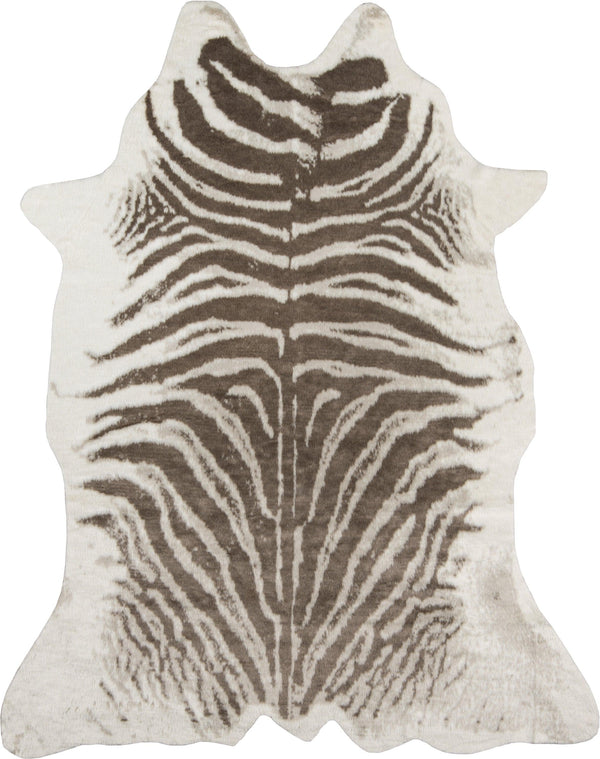 Acadia Grey Zebra Designer Animal Print Area Rug - Modern Rug Importers