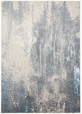 Azure Modern Metallic Watercolor Rug, Teal/Gray/Beige, 5ft x 8ft Area Rug - Modern Rug Importers