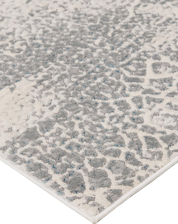 Azure Modern Metallic Watercolor Rug, Teal/Gray/Beige, 5ft x 8ft Area Rug - Modern Rug Importers