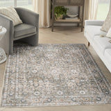 Nourison Astra Machine Washable ASW16 Gold Grey Vintage Indoor Rug