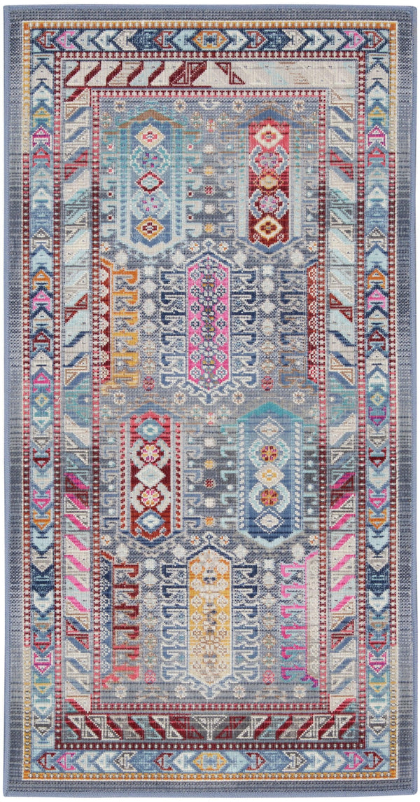 Nourison Vintage Kashan VKA06 Grey/Multi Bohemian Indoor Rug