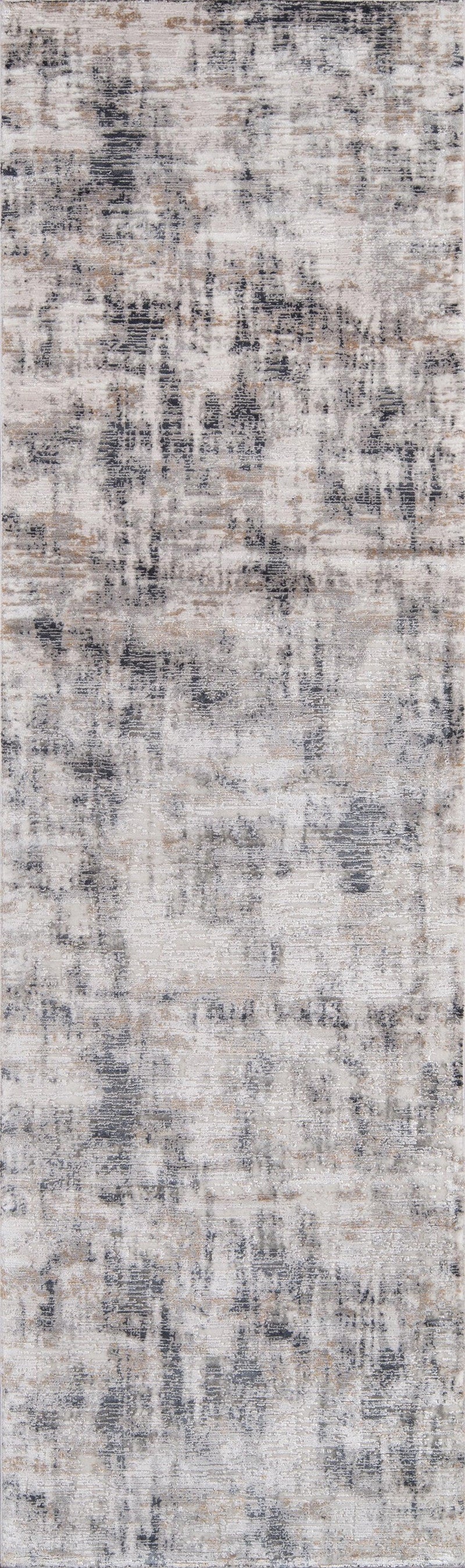 Cannes Grey Designer Abstract Runner Rug - Modern Rug Importers