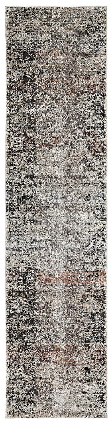 Caprio Space Dyed Ornamental Rug, Ink Blue/Rust, 5ft - 3in x 7ft - 6in Area Rug - Modern Rug Importers