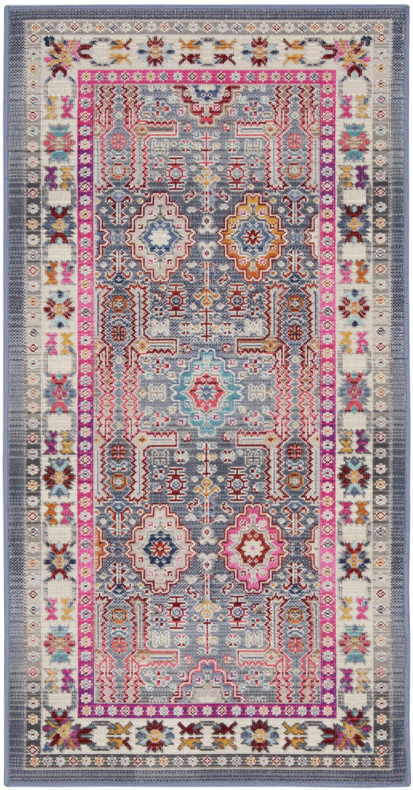 Nourison Vintage Kashan VKA05 Grey/Multi Bohemian Indoor Rug