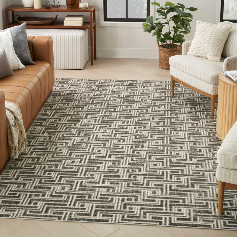 Nourison Serenity Home SRH04 Grey Ivory Modern Indoor Rug