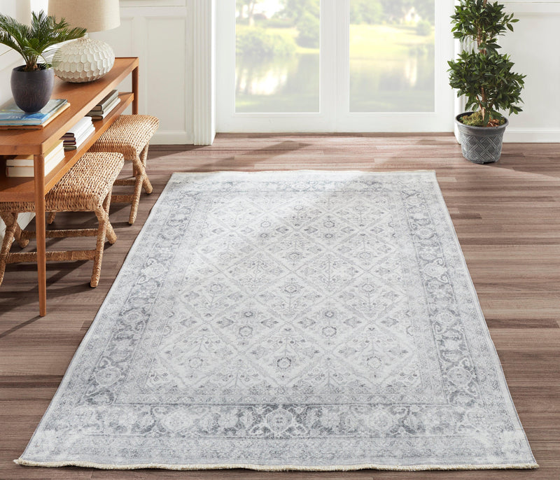 Chandler Grey Designer Oriental Area Rug - Modern Rug Importers