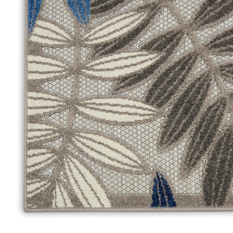 Nourison Aloha ALH18 Grey Blue Tropical Rug