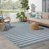 Nourison Positano POS03 Navy Ivory Modern Rug