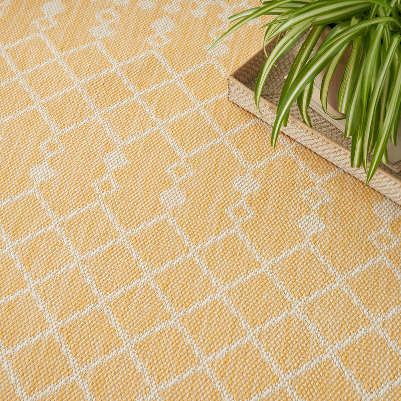 Nourison Positano POS02 Yellow Modern Rug