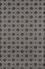 Downeast Charcoal Camden Designer Geometric Area Rug - Modern Rug Importers