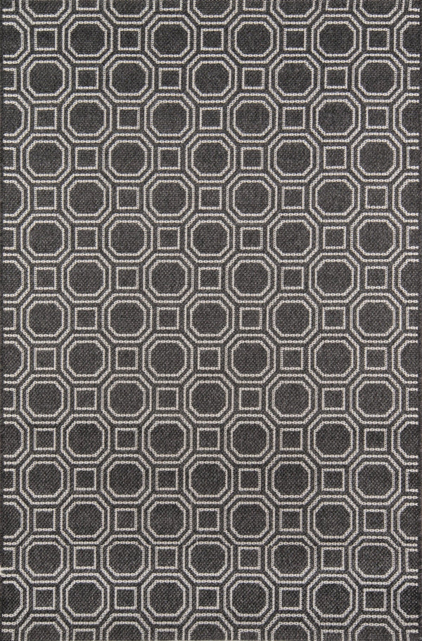 Downeast Charcoal Camden Designer Geometric Area Rug - Modern Rug Importers