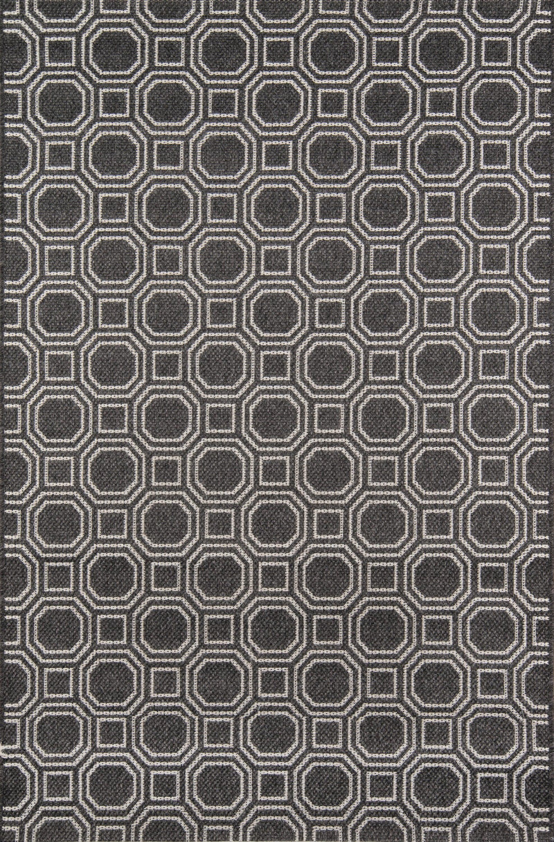 Downeast Charcoal Camden Designer Geometric Area Rug - Modern Rug Importers