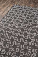 Downeast Charcoal Camden Designer Geometric Area Rug - Modern Rug Importers