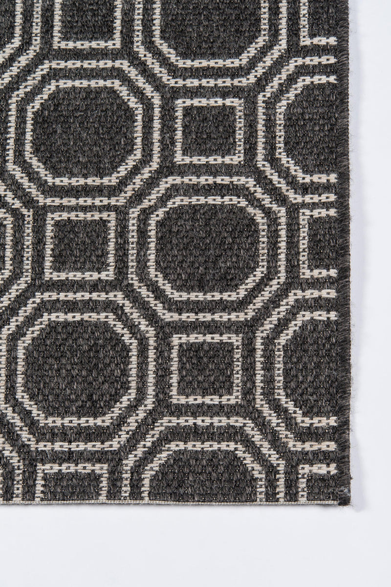 Downeast Charcoal Camden Designer Geometric Area Rug - Modern Rug Importers