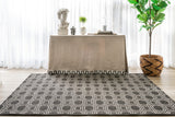 Downeast Charcoal Camden Designer Geometric Area Rug - Modern Rug Importers