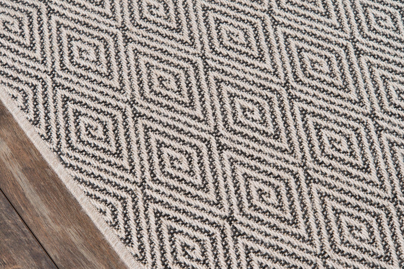 Downeast Charcoal Wells Designer Geometric Area Rug - Modern Rug Importers