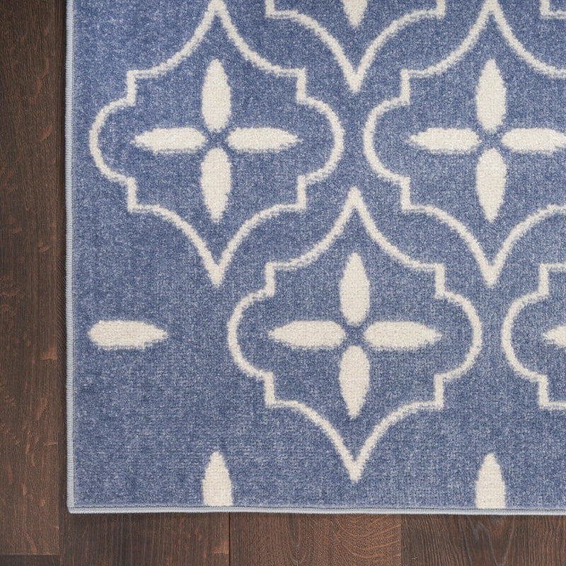 Nourison Nourison Essentials NRE04 Blue Ivory Modern Rug