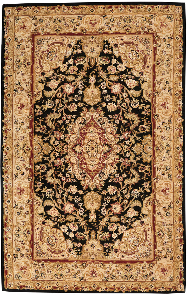 N N 2000 Black Traditional Indoor Rug