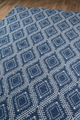 Easton Navy Pleasant Hand Woven Geometric Area Rug - Modern Rug Importers