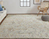 Elias Luxe Abstract Rug, High/Low, Oyster/Taos Taupe, 5ft x 8ft Area Rug - Modern Rug Importers