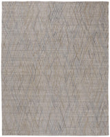 Elias Luxe Abstract Rug, High/Low, Silver Gray/Dusty Blue, 5ft x 8ft Area Rug - Modern Rug Importers