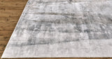 Emory Handwoven Lustrous Viscose Rug, Tonal Grays, 9ft x 12ft Area Rug - Modern Rug Importers