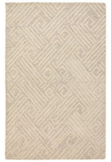 Enzo Handmade Minimalist Wool Rug, Ivory/Natural Tan, 5ft x 8ft Area Rug - Modern Rug Importers