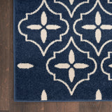 Nourison Nourison Essentials NRE04 Navy Ivory Modern Rug