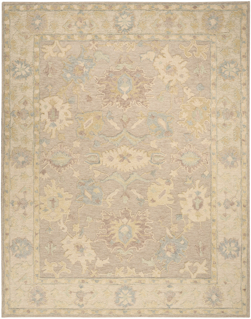 Nourison Maison 8'6" x 11'6" Taupe Ivory Vintage Indoor Rug