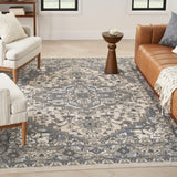 Nourison Quarry QUA05 Ivory Blue Vintage Indoor Rug