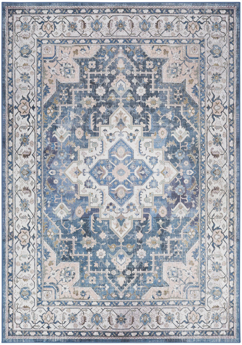 Nourison Vintage Home VNH04 Ivory Blue Bohemian Indoor Rug