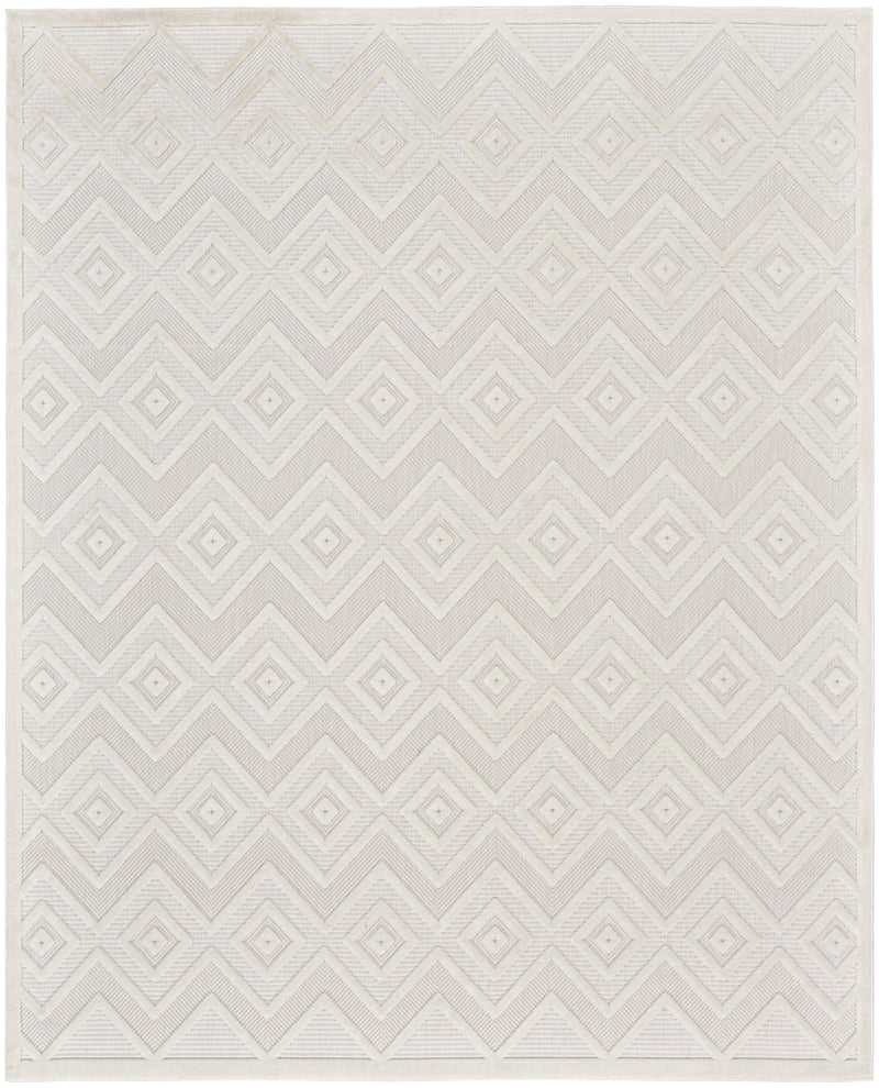 Nourison Versatile NRV01 Ivory White Modern Rug