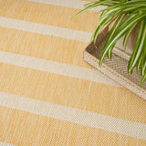 Nourison Positano POS03 Yellow Ivory Modern Rug