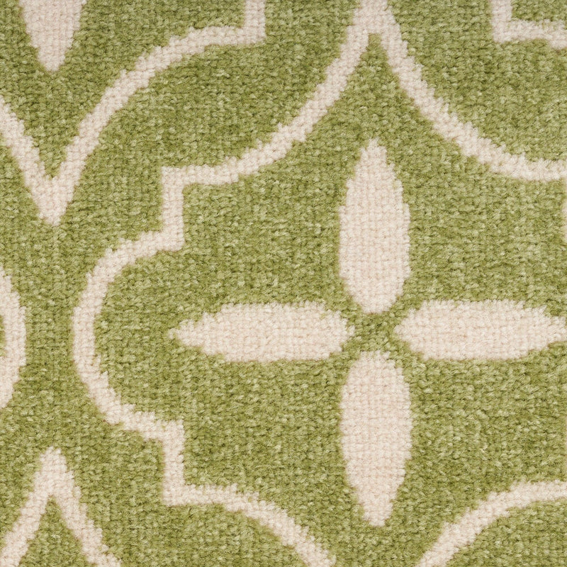 Nourison Nourison Essentials NRE04 Green Ivory Modern Rug