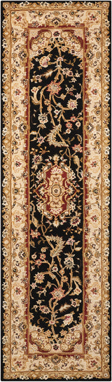 N N 2000 Black Traditional Indoor Rug