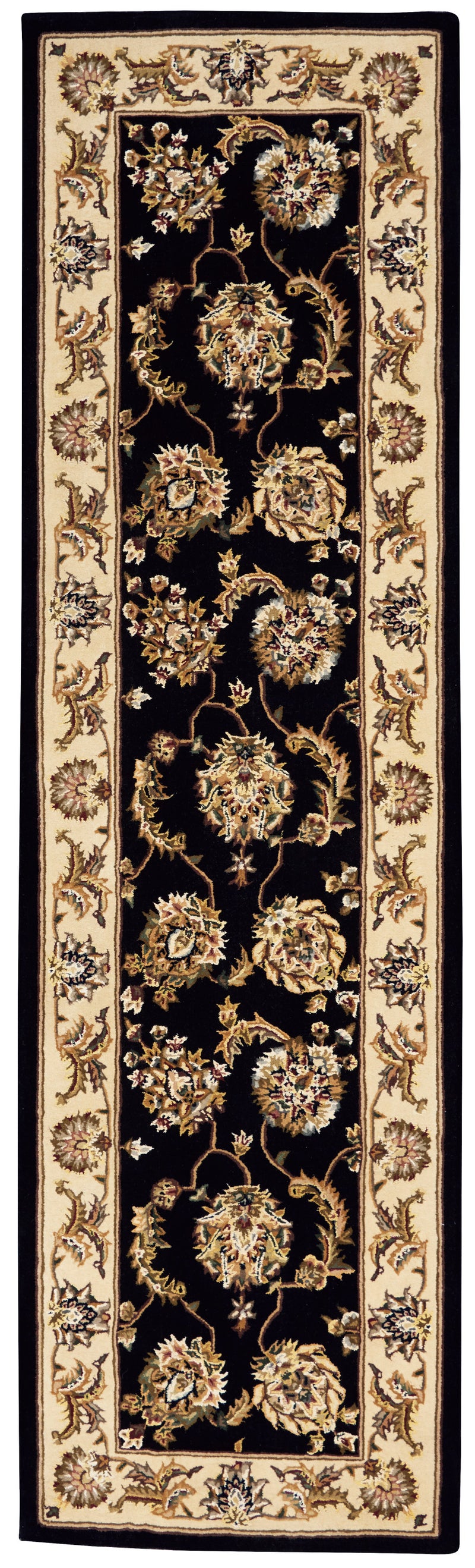 N N 2000 Black Traditional Indoor Rug