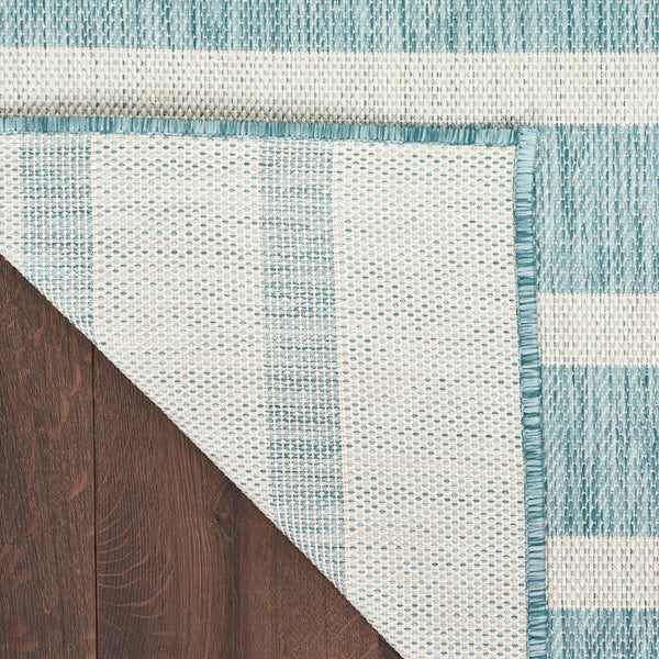 Nourison Positano POS03 Aqua Ivory Modern Rug