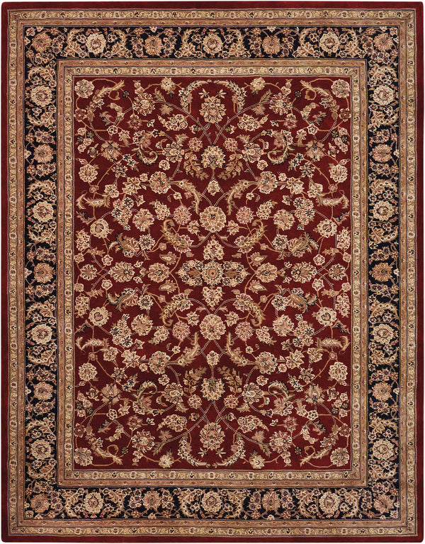 N N 2000 Burgundy Traditional Indoor Rug