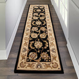 N N 2000 Black Traditional Indoor Rug