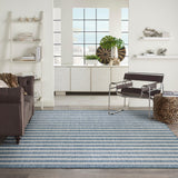 Nourison Positano POS03 Navy Ivory Modern Rug