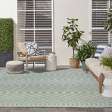 Nourison Positano POS02 Blue Green Modern Rug