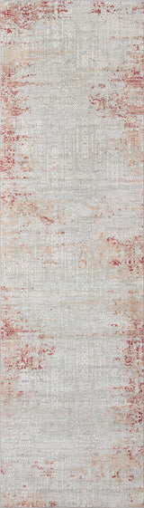 Genevieve Red Distressed Design Runner Rug - Modern Rug Importers