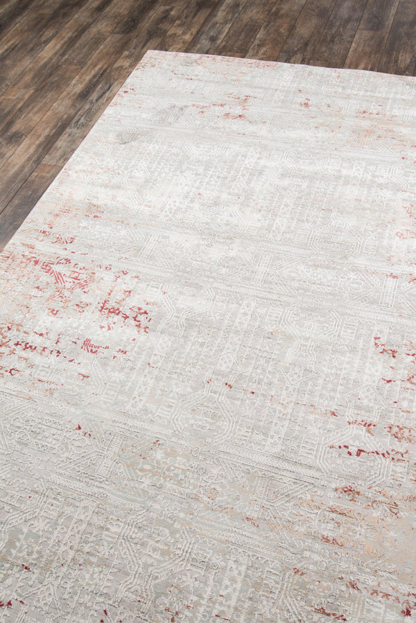 Genevieve Red Distressed Design Runner Rug - Modern Rug Importers