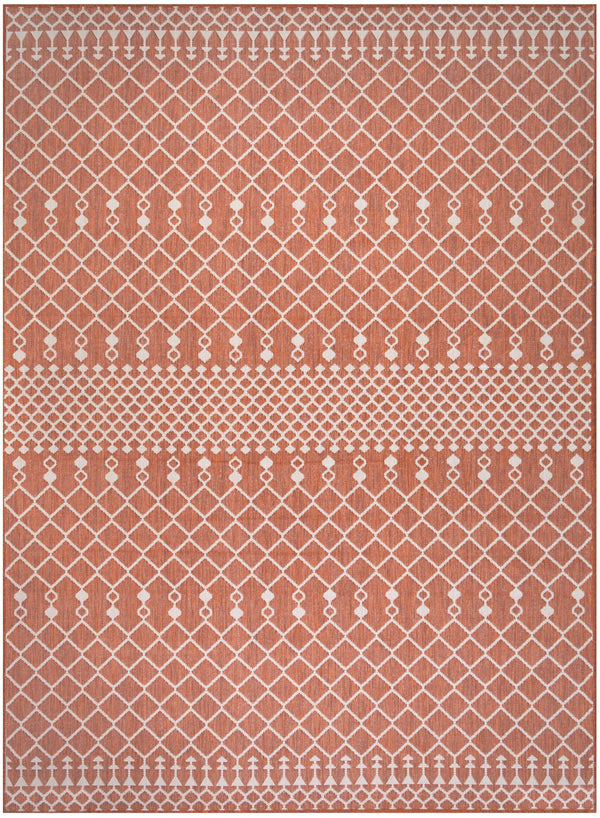 Nourison Positano POS02 Terracotta Modern Rug